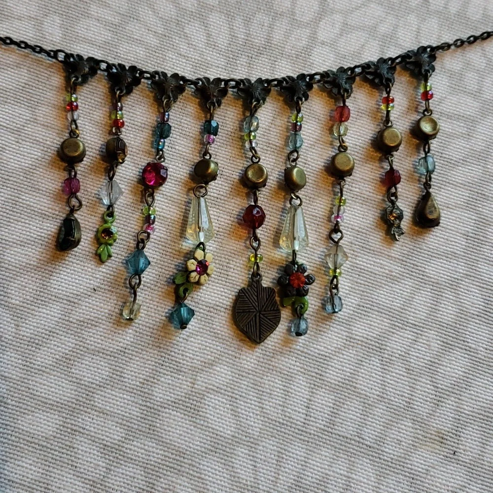 Bohemian Beaded Cascade Necklace - Picture 3 of 5